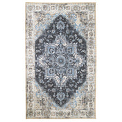 Tapis tissé Serena 160x230cm - Bleu et Crème