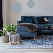 Tapis tissé Serena 160x230cm - Bleu et Crème