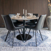 Tapis tissé Serena 160x230cm - Bleu et Crème