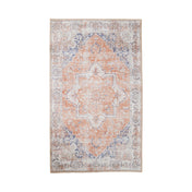 Tapis en chenille douce Aurelia 160x230 cm - Bleu et Orange