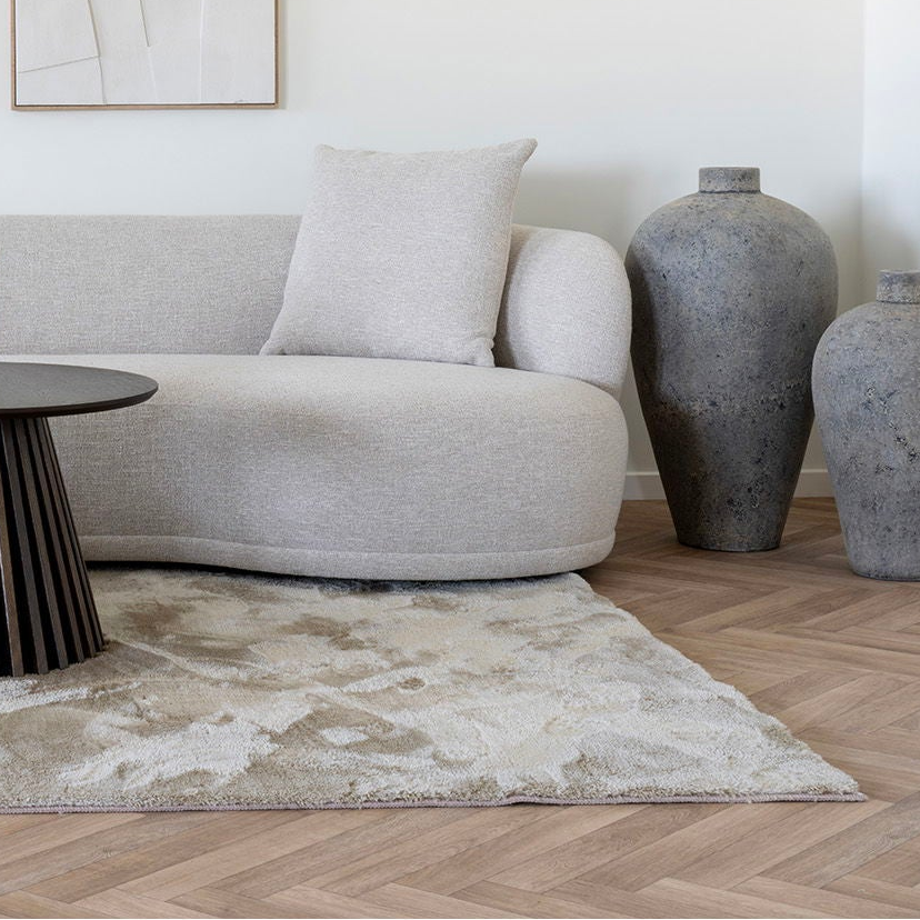 Tapis à poils doux Elina 160×230 - Sable