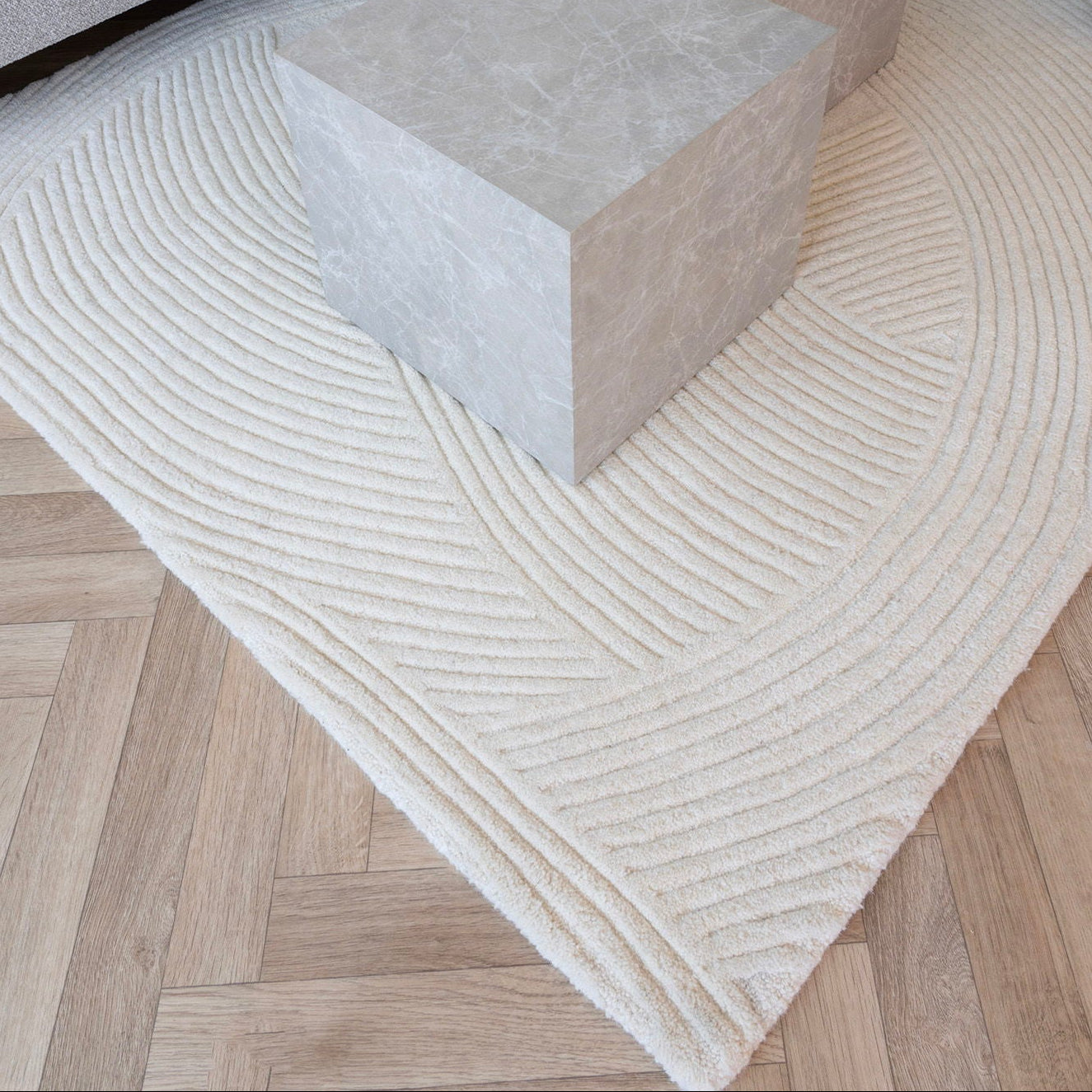 Tapis en laine Eira 160x230 cm – Ivoire