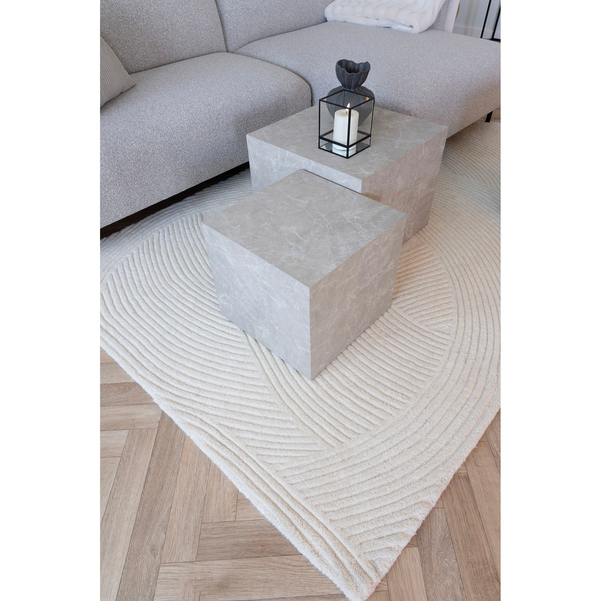 Tapis en laine Eira 160x230 cm – Ivoire