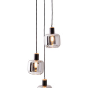 Handmade Black Metal and Glass Ceiling Lamp - Timeless Design