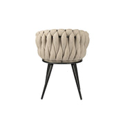 Sculptural Beige Wave Chairs, Hand-Finished Artisanal Design