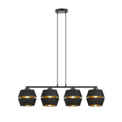 LUNOR 4 Lampe Suspendue Or Noir