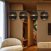 LUNOR 4 Lampe Suspendue Or Noir