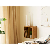 Townsville Wall Shelf with vertical rooms - Wall shelf with vertical rooms, oak 18x30x30 cm