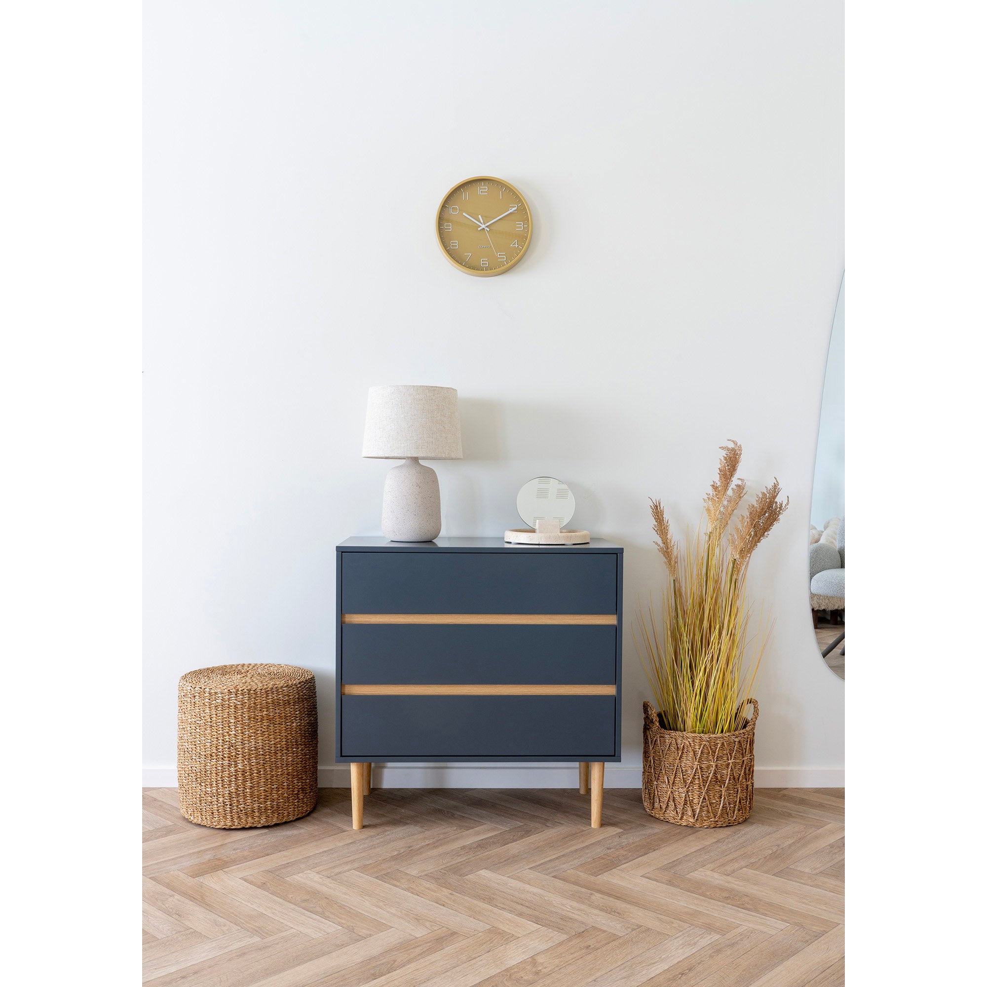 Rosolini Wall Clock - Wall clock, ocher, silent movement ø30 cm