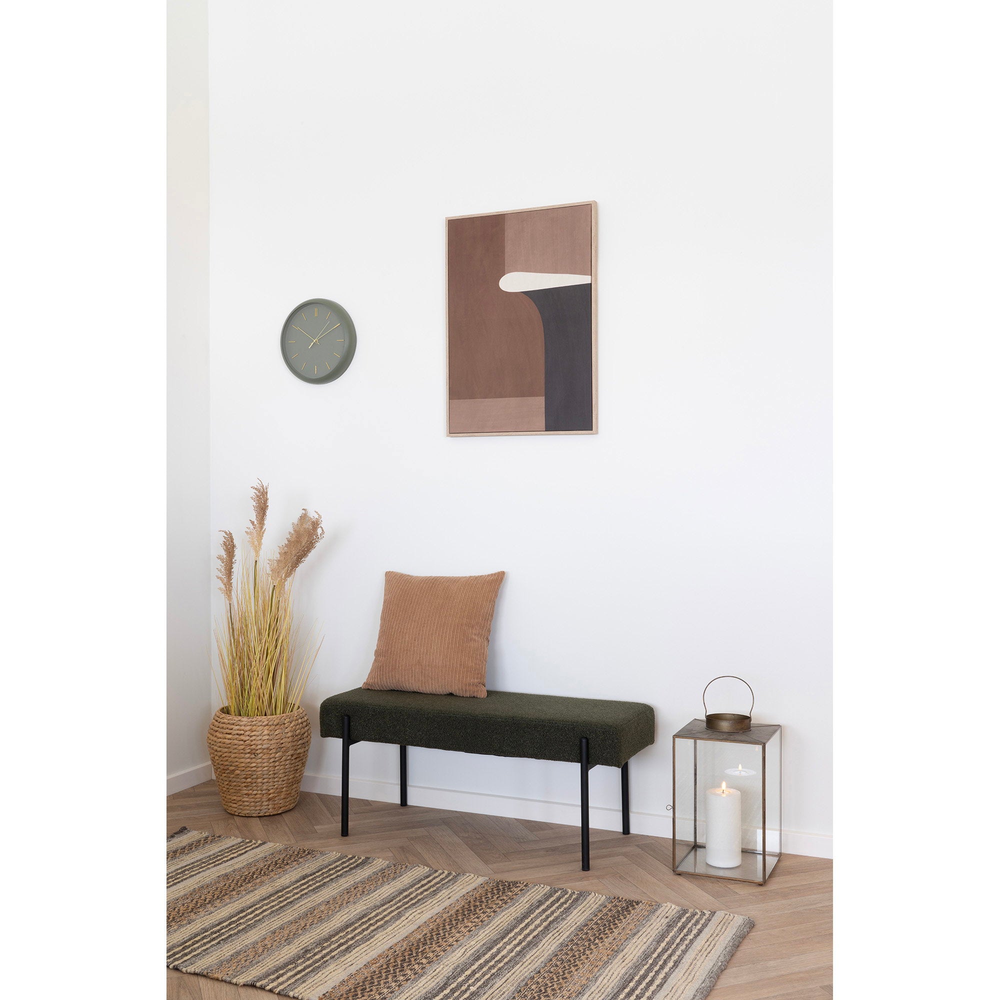 Rossano Wall Clock - Wall clock, green, silent movement ø30 cm