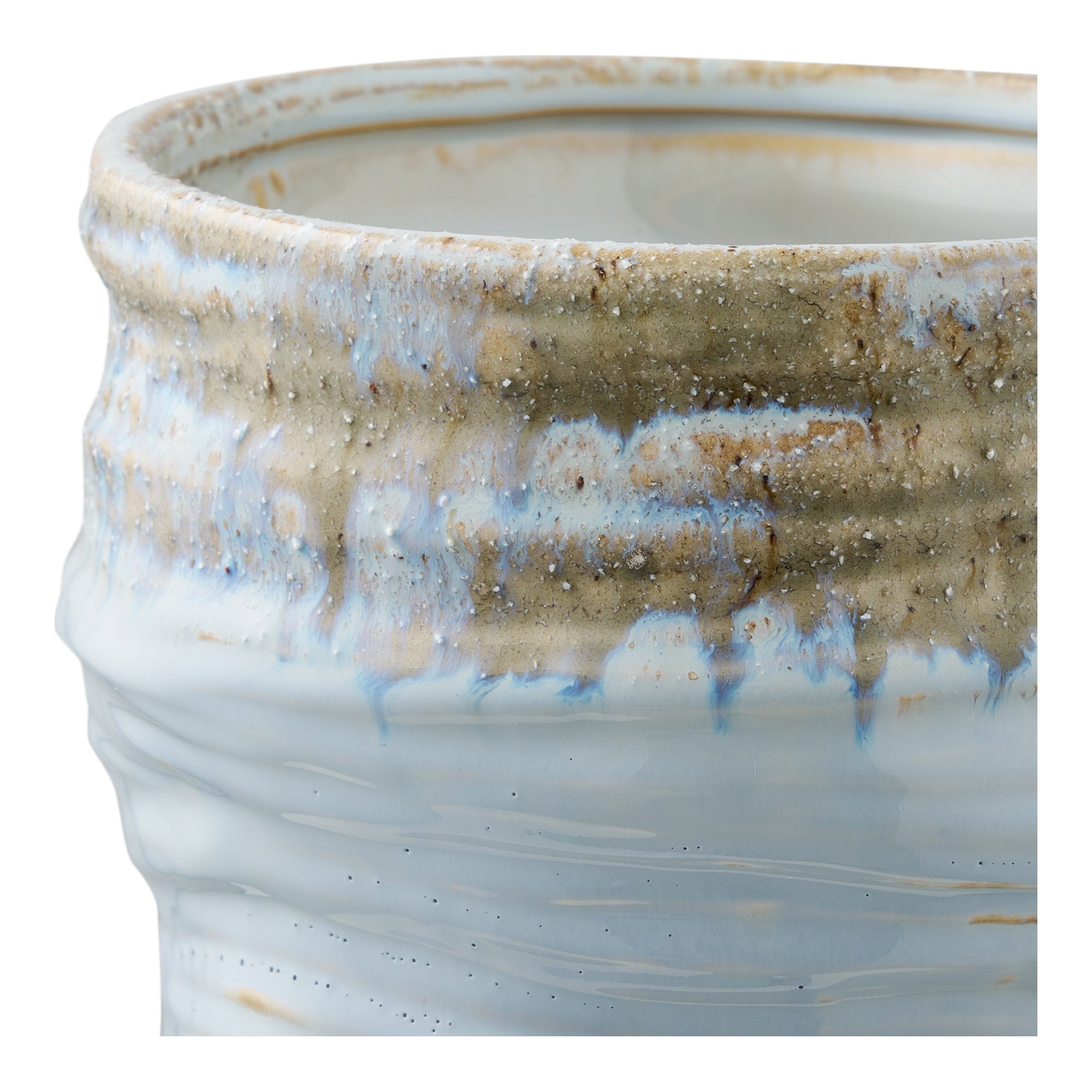 Vase - Vase, ceramic, light blue ø19,5x22,5