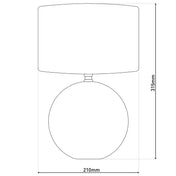 Lampe de table en céramique de luxe faite à la main avec abat-jour en tissu naturel