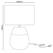 Lampe de table en céramique de luxe faite à la main en beige et gris