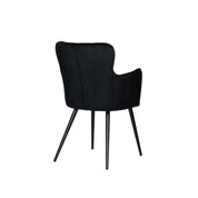 Elegant Black Wing Chairs, Hand-Finished Artisan Craftsmanship