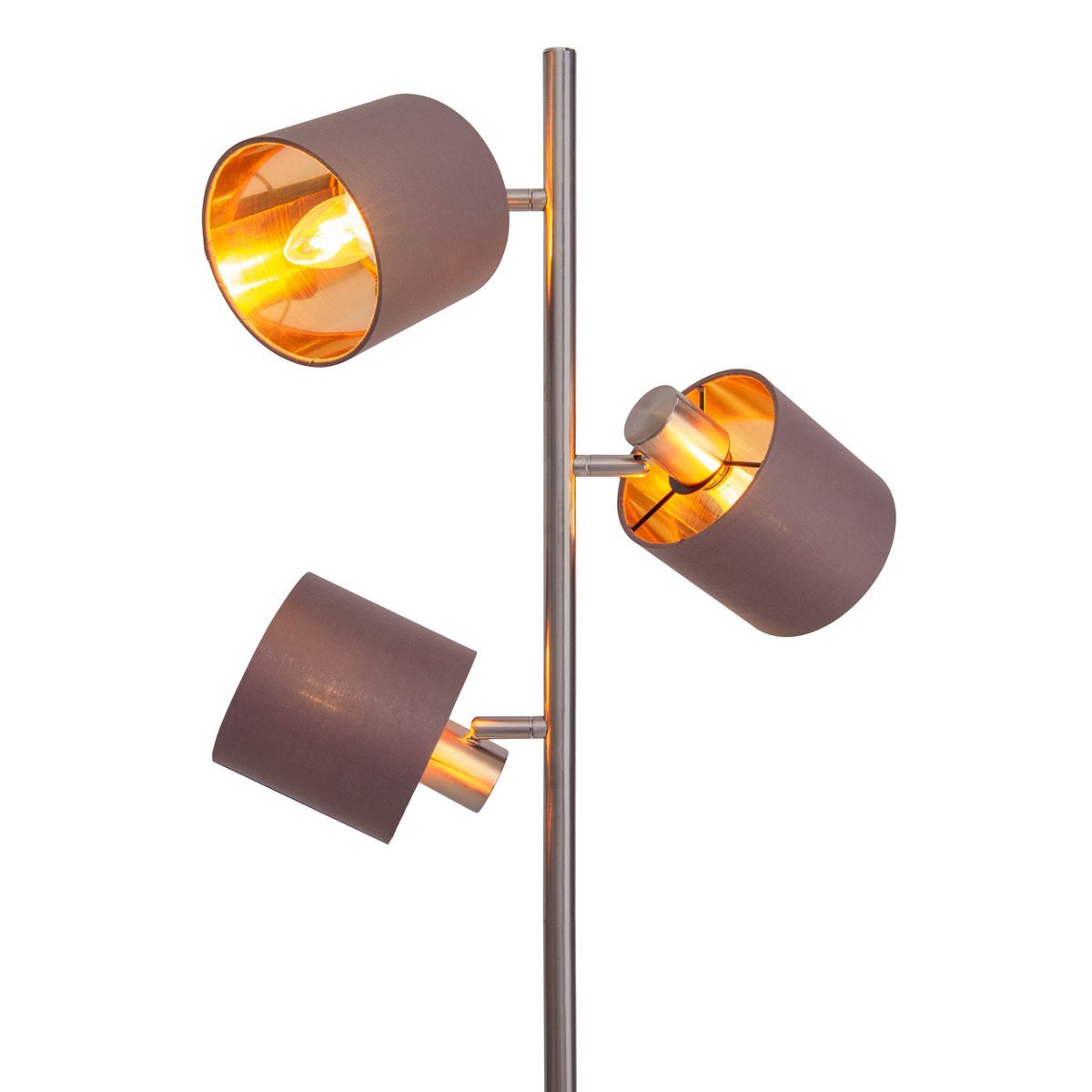 Handcrafted Luxury Metal Floor Lamp with Artisan Fabric Shades