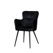 Elegant Black Wing Chairs, Hand-Finished Artisan Craftsmanship