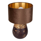 Lampe de table en céramique de luxe faite à la main en beige et gris