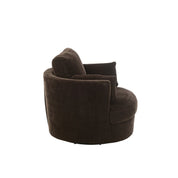 Chélu Luxe Swivel Armchair – Cocoa Brown Textile & Wood