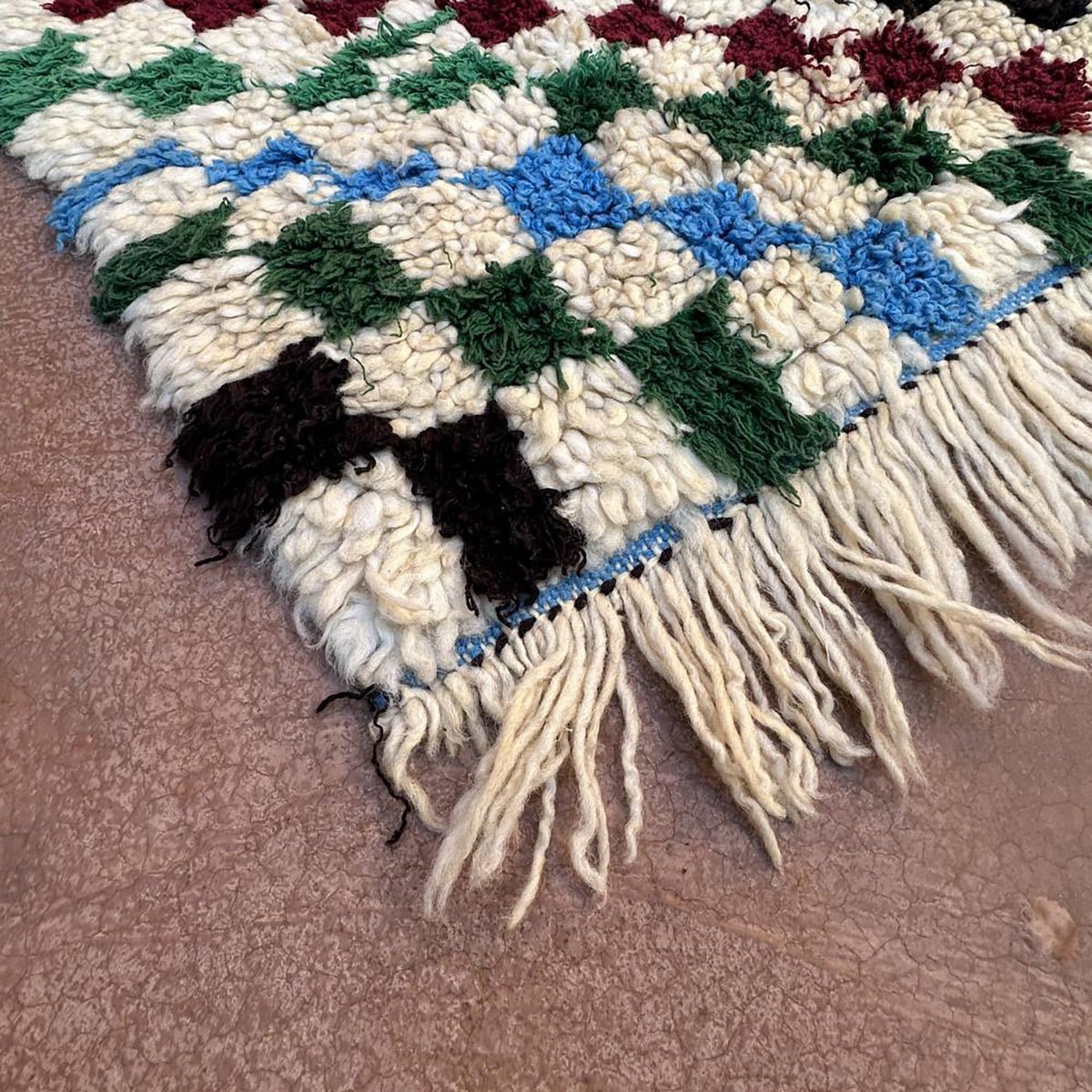 Luxury Handmade Artisan Moroccan Berber Wool Carpet 76x182 cm