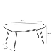 Handcrafted Recycled Wood & Metal Side Table Set (2 pcs)