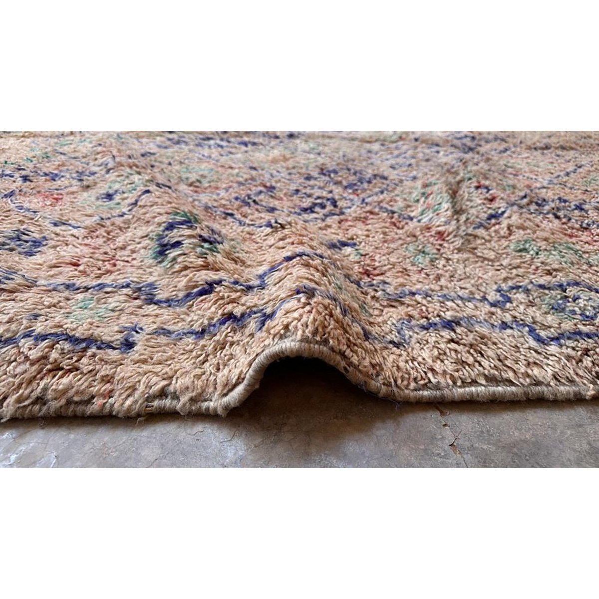 Handcrafted Moroccan Berber Carpet in Premium Wool, 180x363 cm