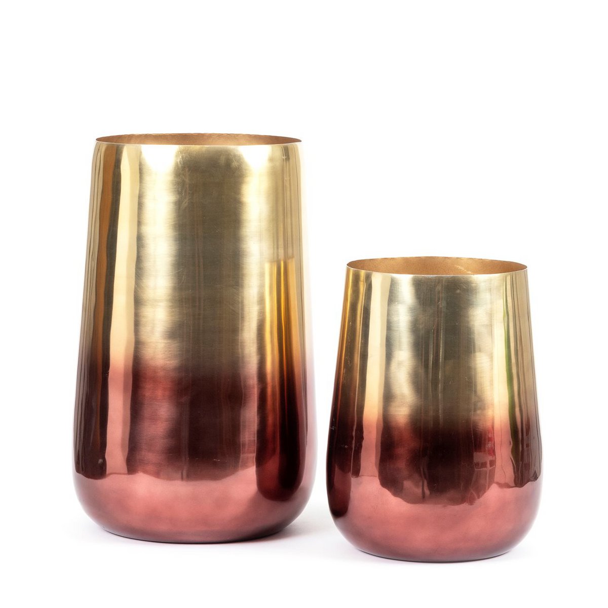 Handcrafted Two Tone Brass Planter - Timeless Artisan Design