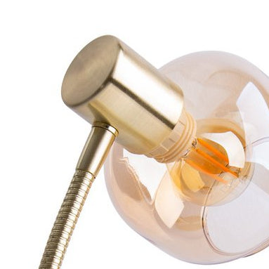 Lampe de table en verre ambré