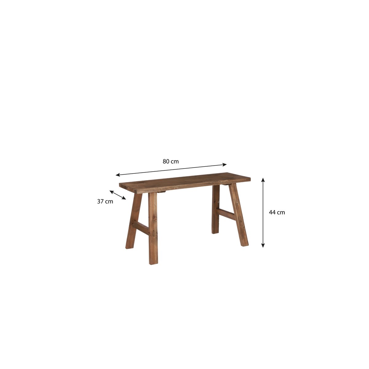 Handcrafted Brown Wooden Bench - Timeless Artisan Design