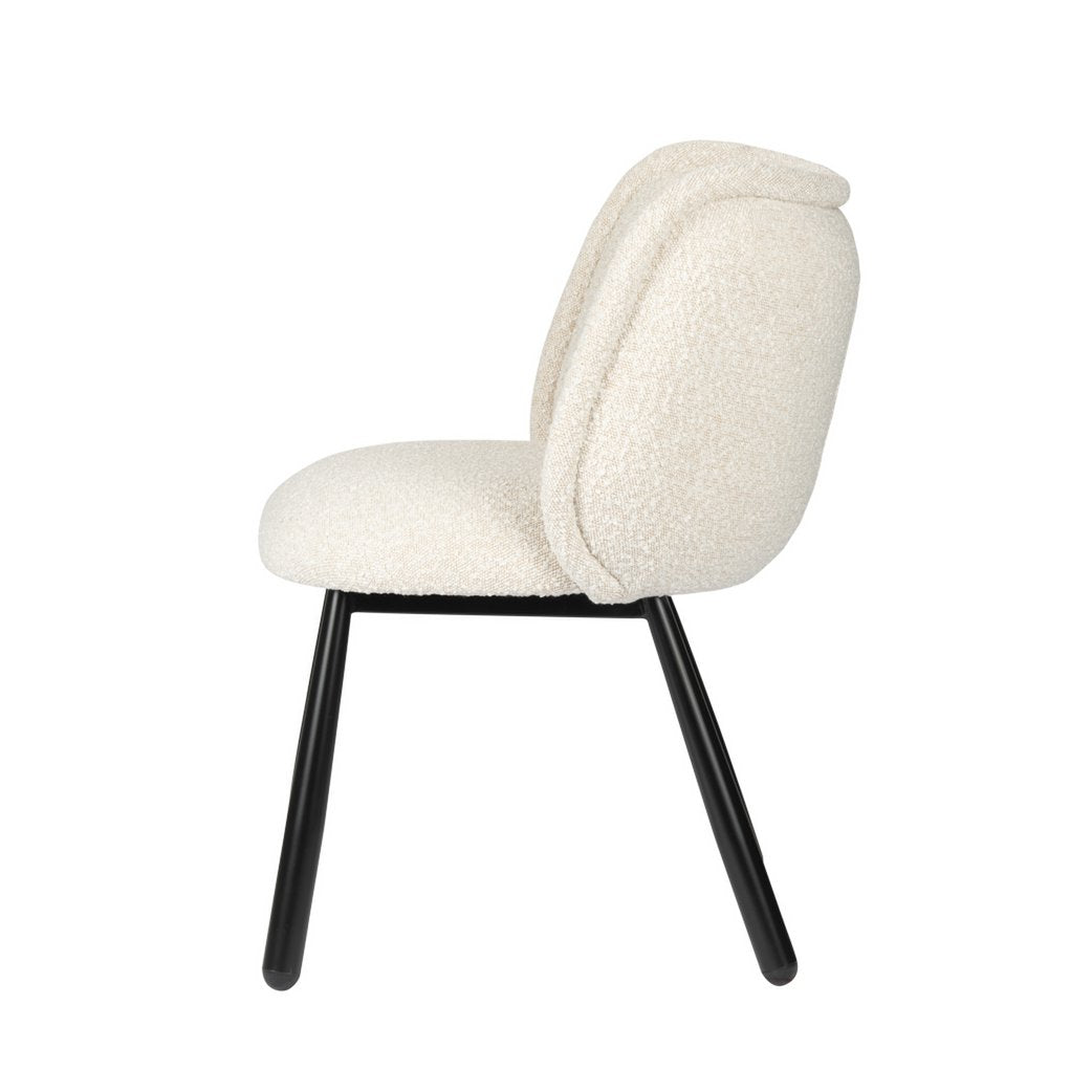 Elegant Hand-Finished Panda Chair Set in Serene White Pearl
