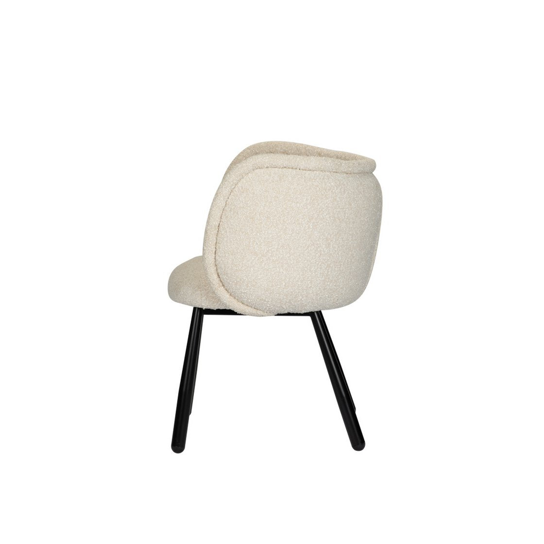 Elegant Hand-Finished Panda Arm Chair in Serene White Pearl