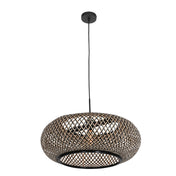 Lampe suspendue Kairo en hêtre/noir bambou