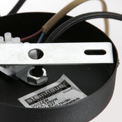 Lampe suspendue Kairo en hêtre/noir bambou