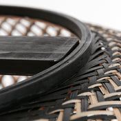 Lampe suspendue Kairo en hêtre/noir bambou