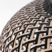 Lampe suspendue Kairo en hêtre/noir bambou