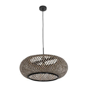 Lampe suspendue Kairo en hêtre/noir bambou