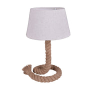 Lampe de table de luxe artisanale avec design d'artisan et toile de jute