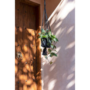 Timeless Luxury Handmade Macrame Plant Holder in Black