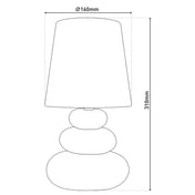 Lampe de table en céramique faite à la main au design artisanal intemporel