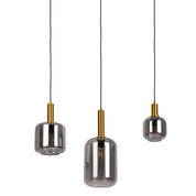 Handcrafted Luxury Black Metal and Glass Pendant Light Fixture