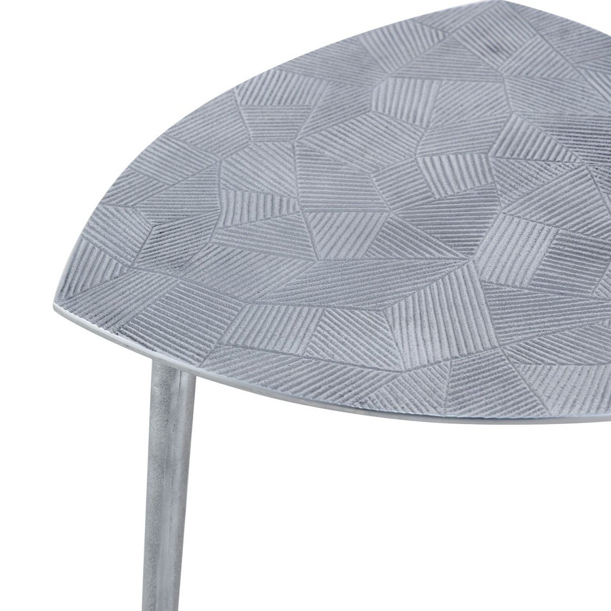 Handmade Artisan Side Table in Silver or Gold Finish (4pcs)