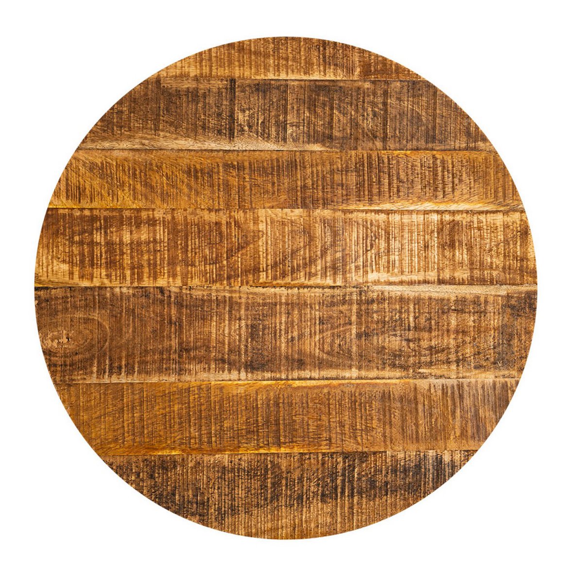 Artisan Curated Luxury Round Side Table in Solid Wood Design