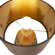 Lampe de table en céramique de luxe faite à la main en beige et gris