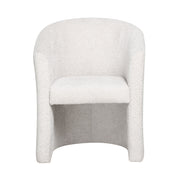 Fauteuil Charly en tissu bouclé sable