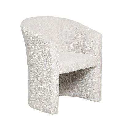 Fauteuil Charly en tissu bouclé sable