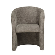 Fauteuil Charly en tissu bouclé brun