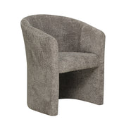 Fauteuil Charly en tissu bouclé brun