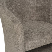 Fauteuil Charly en tissu bouclé brun