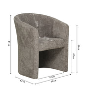 Fauteuil Charly en tissu bouclé brun