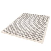 Timeless Handmade Luxury Checkers Rug in Natural Materials