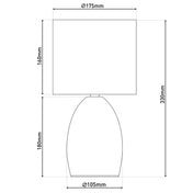 Lampe de table noire en or Aurum